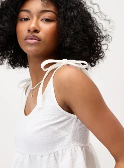 Seersucker babydoll cami