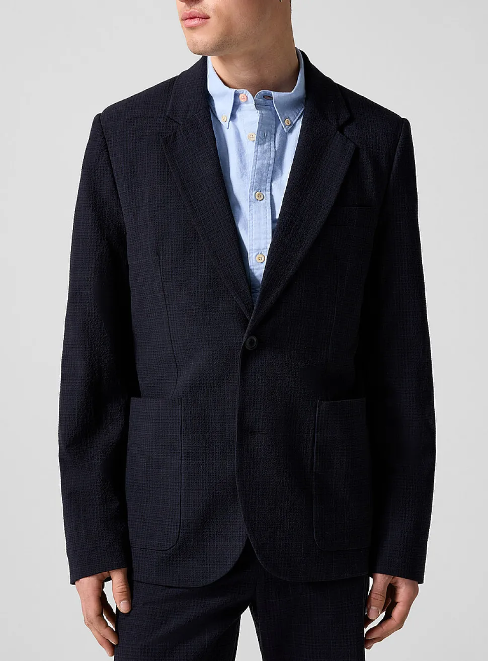 Seersucker check jacket
