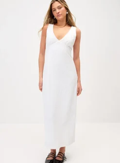 Seersucker maxi dress