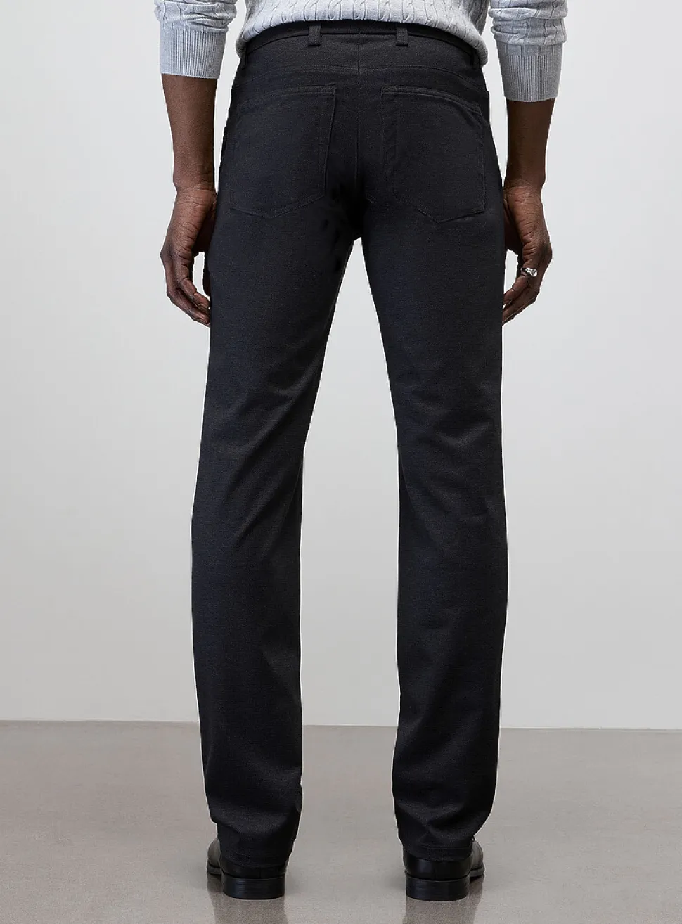 Semi-plain 5-pocket pant