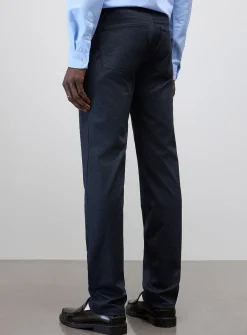 Semi-plain 5-pocket pant
