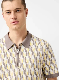 Seomo geo jacquard polo