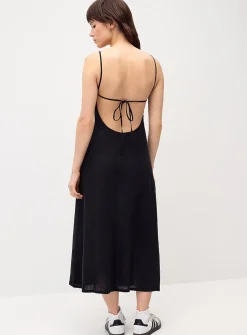 Sewn-in bra midi dress