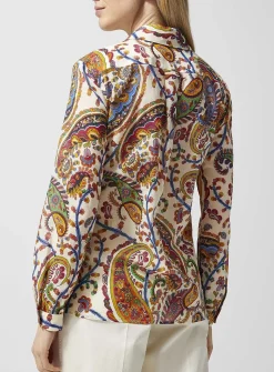 Sheer colourful paisley pure cotton shirt