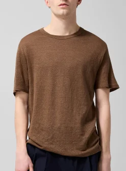 Sheer pure linen T-shirt