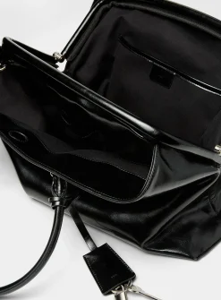 Shell Brot glossy leather tote bag