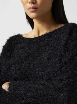 Shifted Fuzzy Pleats sweater
