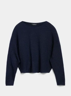 Shimmering boat-neck sweater