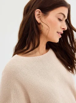 Shimmering boat-neck sweater