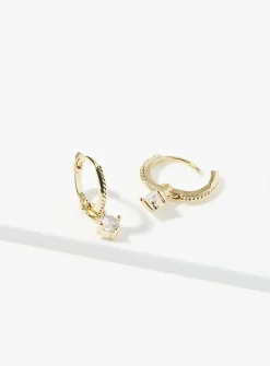 Shimmering crystal hoop earrings