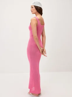 Shimmering knit maxi dress