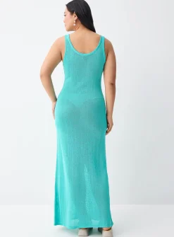 Shimmering knit maxi dress