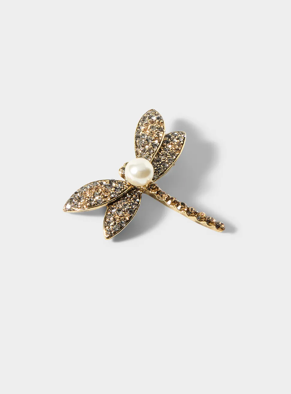 Shimmery dragonfly brooch