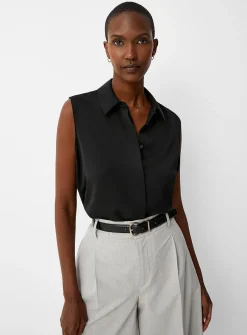 Shirt collar silky cami