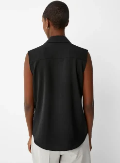Shirt collar silky cami