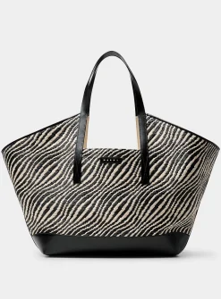 Shopper zebra print tote bag