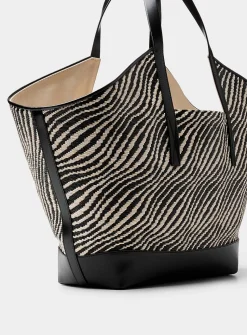 Shopper zebra print tote bag