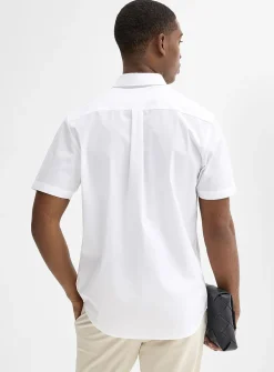 Short-sleeve solid shirt