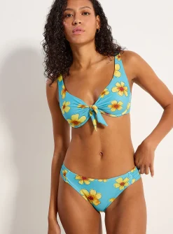 Side ruching slim bikini bottom