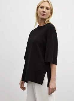 Side slits loose ultra-soft sweater