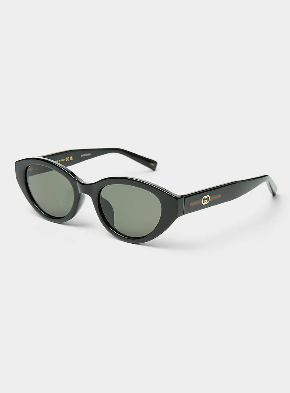 Signature stripes oval sunglasses