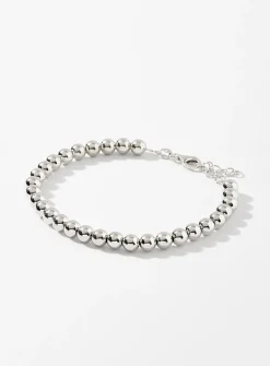 Silver bead bracelet