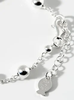 Silver bead bracelet