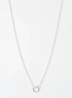 Silver round-link chain