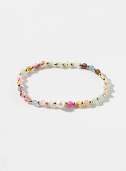 Single-pearl beaded bracelet