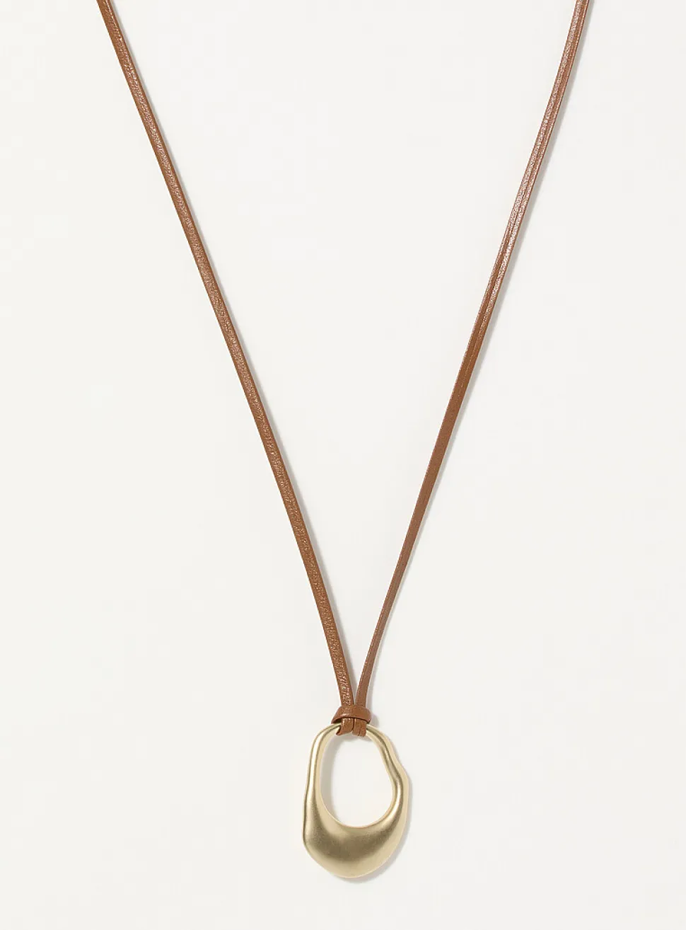Sinuous medallion cord necklace