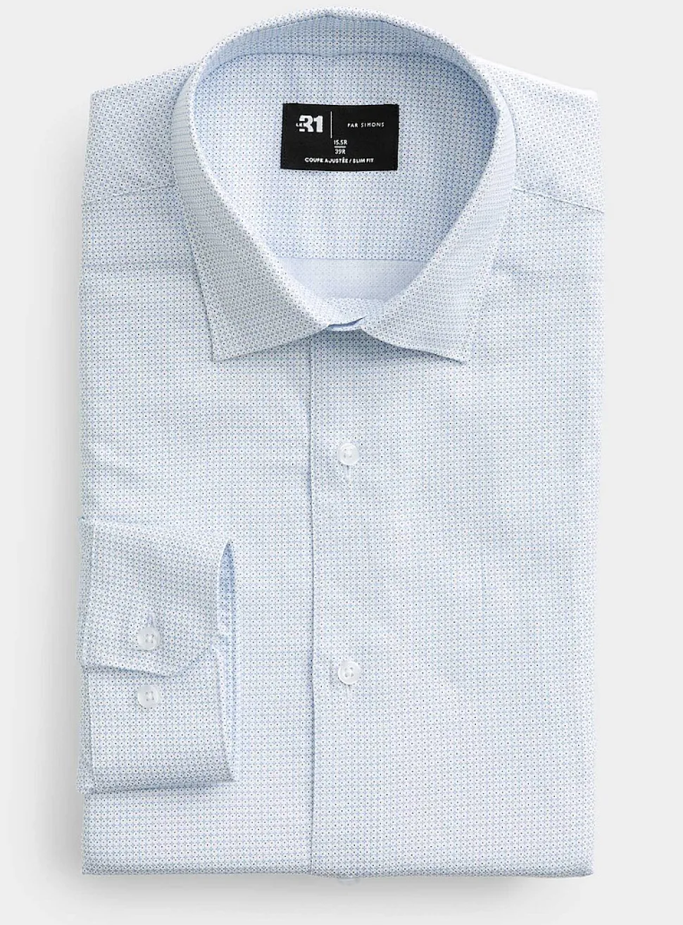 Sky-blue mosaic shirt