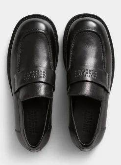 Sleek square-toe loafers
