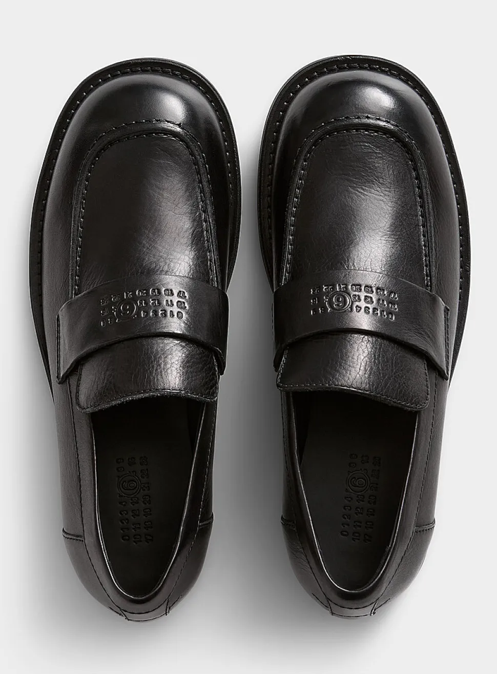 Sleek square-toe loafers