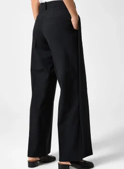 Slit wide-leg pant