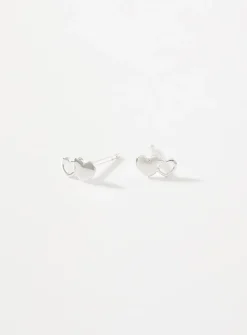 Small interlaced heart earrings