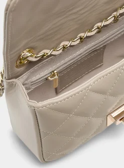 Small quilted smooth leather bag