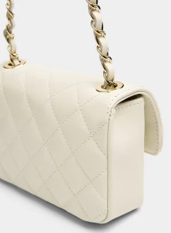 Small quilted smooth leather bag