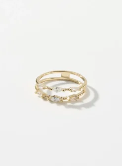 Small stone openwork ring