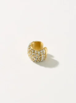 Small zircon golden ear cuff