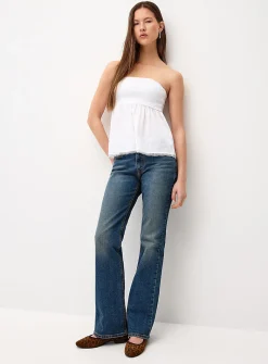 Smocked babydoll tube top