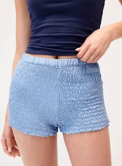 Smocked micro-short