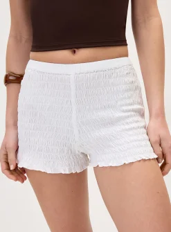 Smocked micro-short