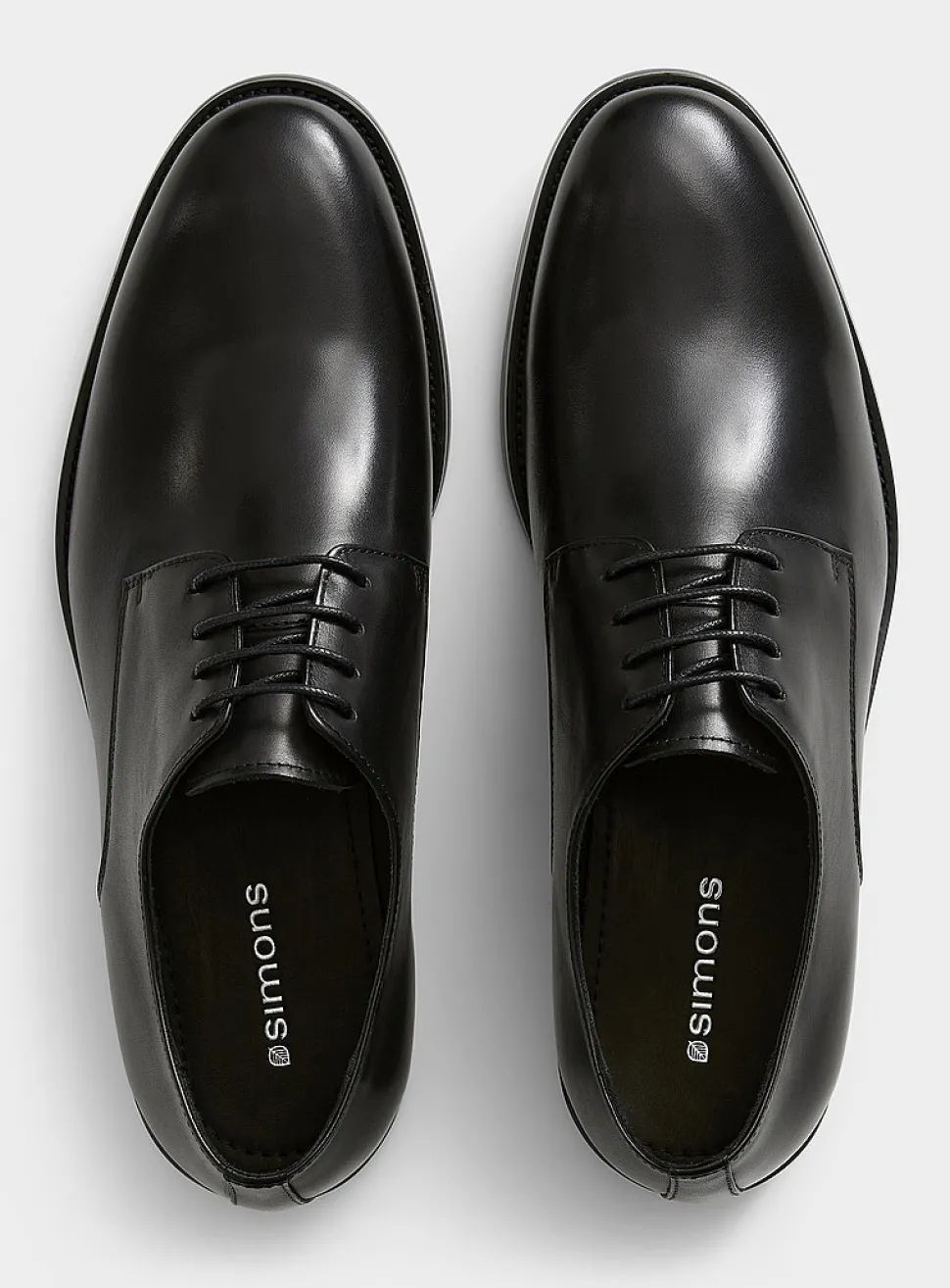 Smooth leather derby shoes