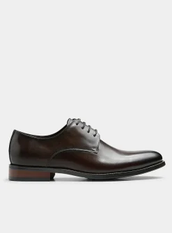 Smooth leather derby shoes