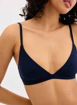 Smooth microfibre triangle bralette