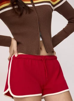 Soft fleece athletic minishort