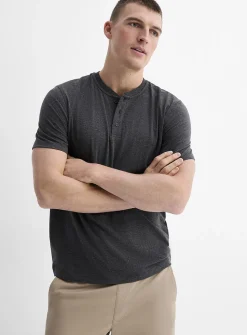 Soft jersey Henley T-shirt