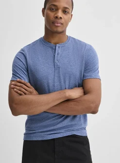 Soft jersey Henley T-shirt