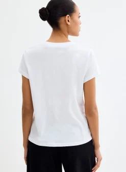 Soft jersey V-neck T-shirt