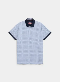 Soft microfibre-like mosaic polo